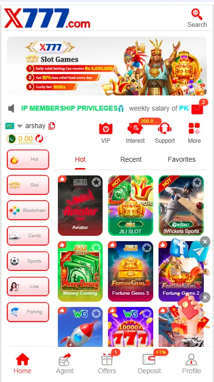 Download X777 casino APK