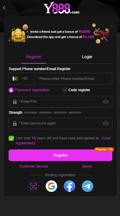 Get bonuses and rewards using Y888 Login