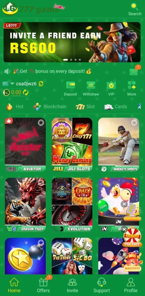 New Earning App in Pakistan LG777 Game Login