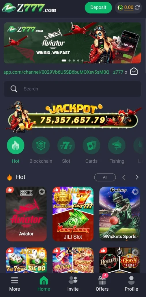 Z777 Game Earning app in Pakistan