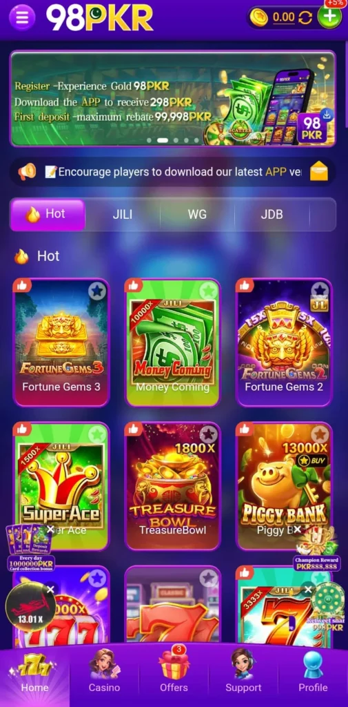 Free download 98 PKR Game Login for Android