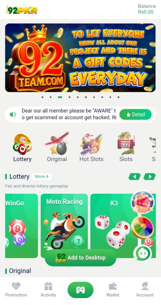 Download the latest version 2025 of 92 PAK Game App