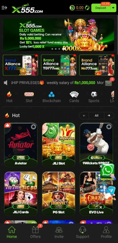 Download X555 Game and get access to the vast potential of earnings