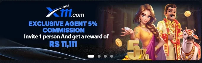 X111 Game offers exclusive agent 5% commissions