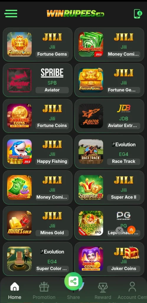 Get bonuses, rewards, and promotions with Win Rupees Online