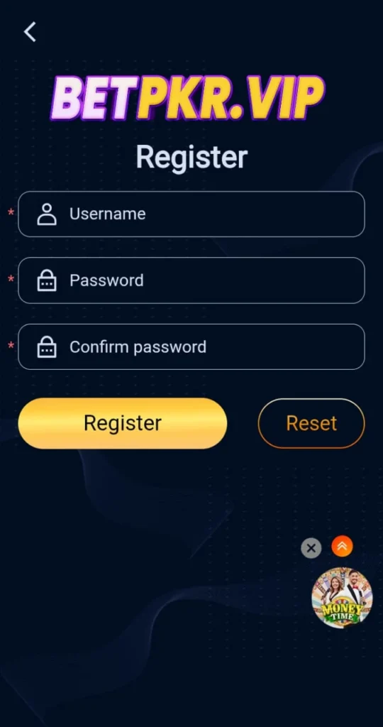 Register an account in the BETPKR login for free