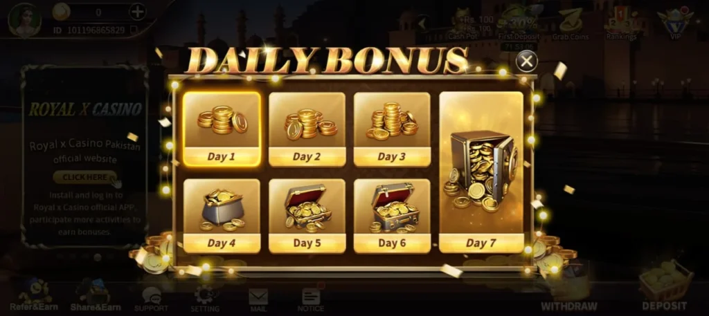 Download the latest version of the ROYAL X CASINO APK for free