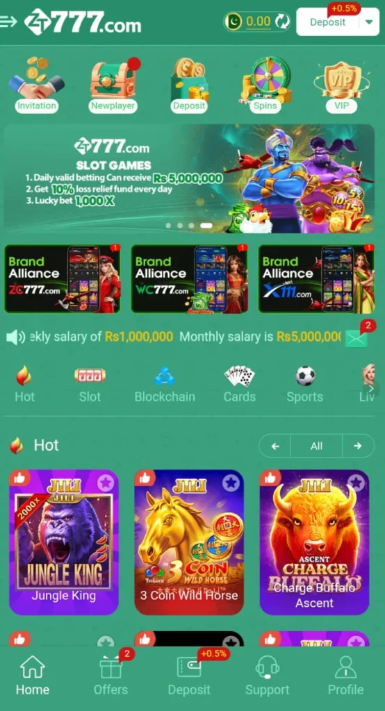 Get chance to explore premium features and games with the ZT777 Game Download APK