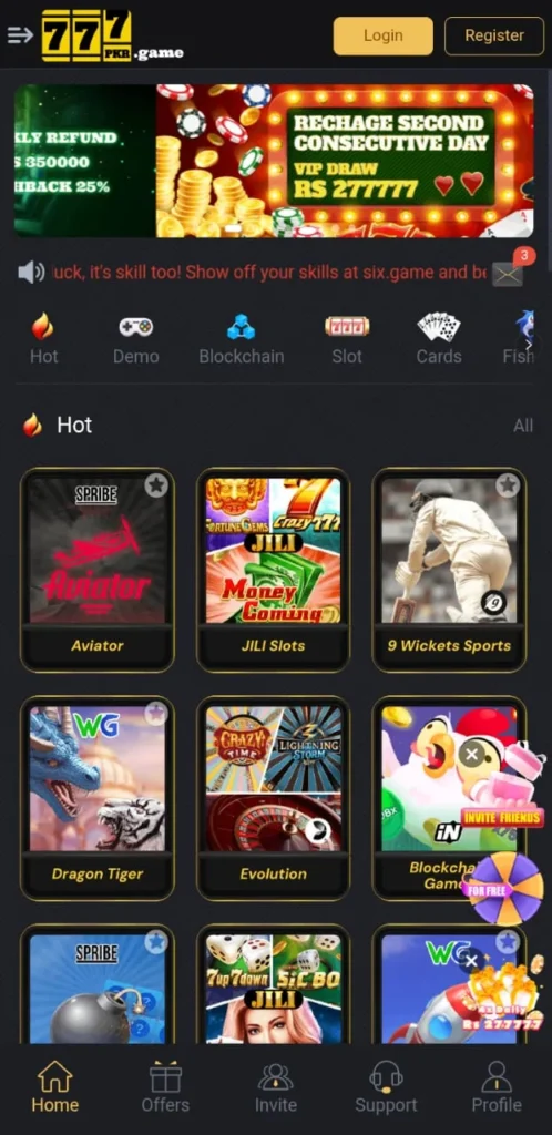 Download the latest version 2026 of the 777 PKR Game Real Money for Android