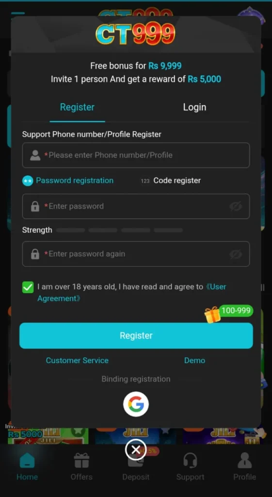 CT999 Login for free on Android 2026