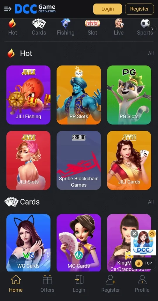 DCC Game Earning App for Android