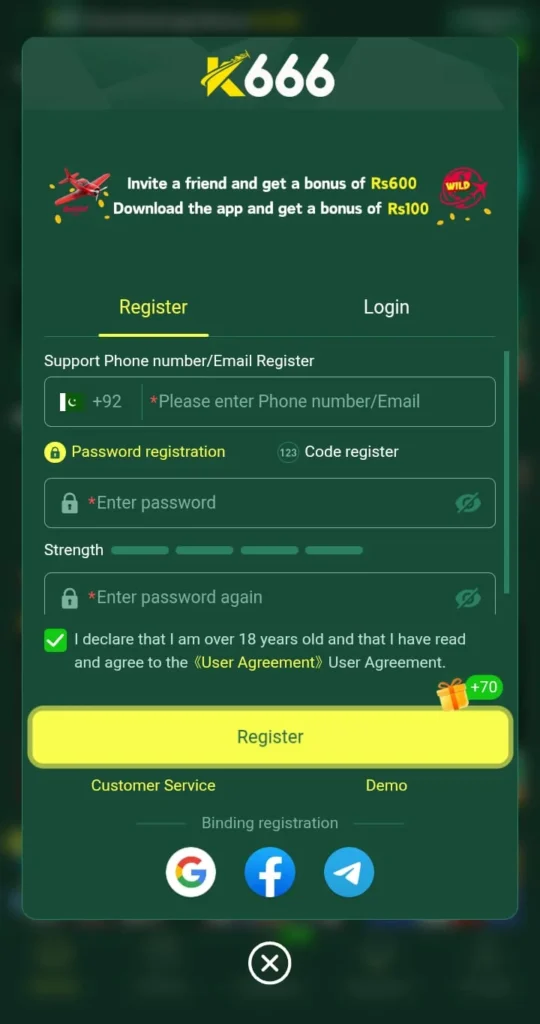 K666 Game Login for free