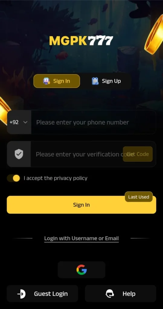 MGPK777 Login