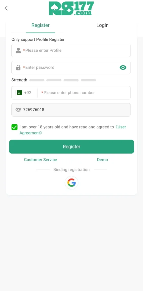 RS177 Login for free